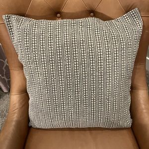 Pottery barn honeycomb gray pillow cover 24 in X 24 in